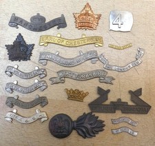 175 scrolls &collars for British & Canadian army badges. job lot