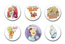 1" 25mm  BUTTON BADGES x5 THE