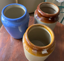 Old stoneware pottery glazed