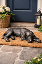Sleeping dog garden ornament - sleeping,
