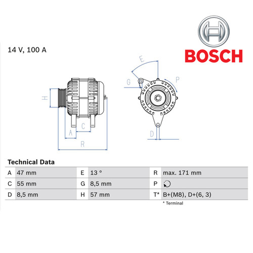 Alternator bosch 986 - alternator, 0.986.040.370