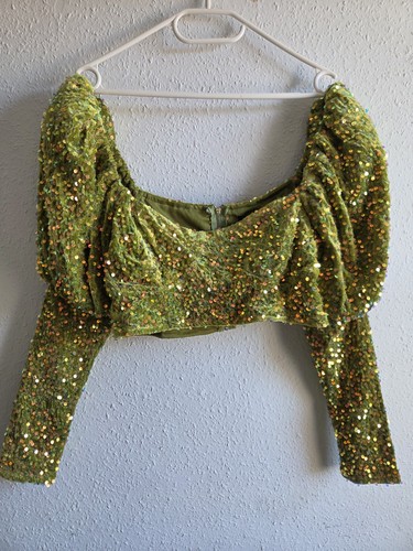 Boohoo green sequin - boohoo, puff