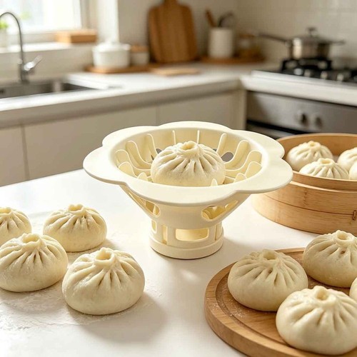 Plastic flower dumpling - plastic, mold