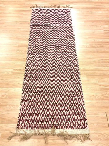 Red cream chevron handmade - chevron,