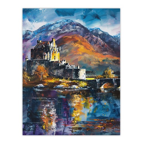 Eilean donan castle oil - eilean,