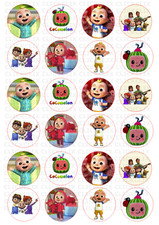24x Cocomelon Edible Cupcake