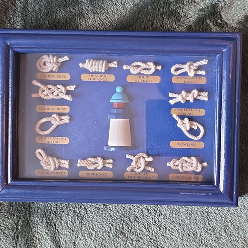 Framed nautical rope knot - rope, wall