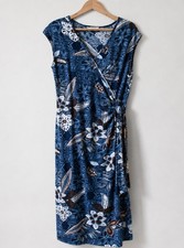 Nomads Wrap Dress UK 14 Blue