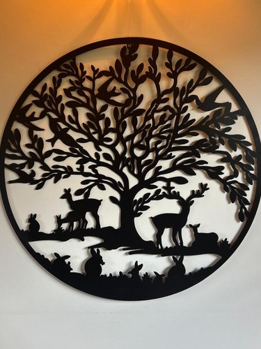 Large tree life black metal - life,