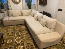 Habitat L shaped corner sofa - light grey in lovely condition