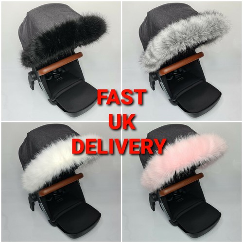 Pram fur hood trim accessories - pram,