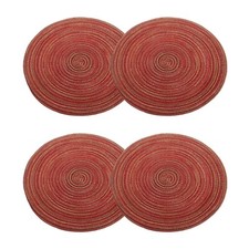 4pcs Round Braided Placemats