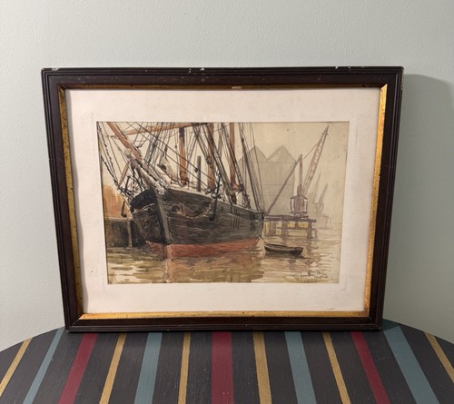 Antique watercolour painting - antique,