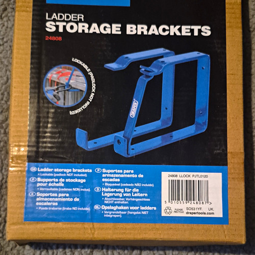 Draper ladder storage brackets - storage,