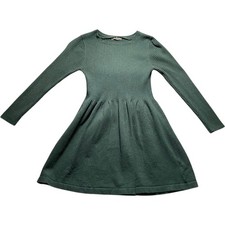 PRIMARK Dress Women's Medium Green Long Sleeve Knit Skater Casual