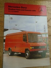 Mercedes Medium Vans & Chassis Cabs 3.5 - 7.5 Tonnes brochure Jul 1986