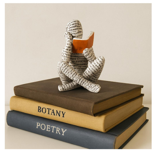 Resin thinker figurine - figurine, orange