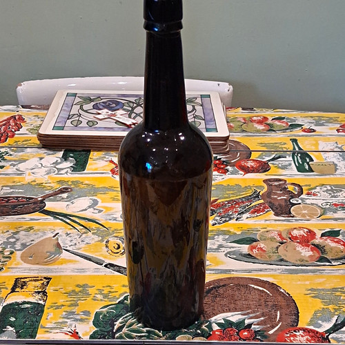 Dark glass wine bottle empty - dark,