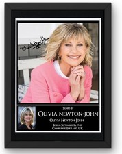 Olivia Newton John Signed Framed OR Mounted Poster 10x12 Music Memorabilia