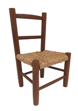 Vintage Children's Oak Rush Chair - Used - Good Condition G8 W331