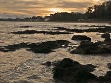 Photo 6x4 Sun setting behind Rosemarkie Bay Fortrose Although the sunset  c2016