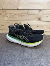 Asics Gel Nimbus 25 Running Shoes Trainers Black Lime Zest UK 9