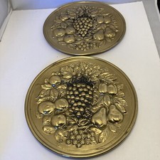 2 Vintage Brass Aluminum Wall