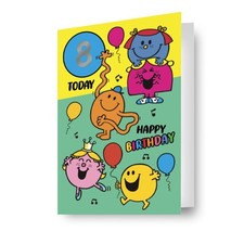 Mr Men & Little Miss Age Sticker Birthday Card