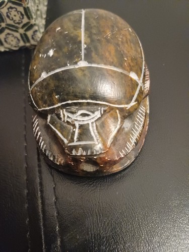 Vintage egyptian scarab beetle - scarab,