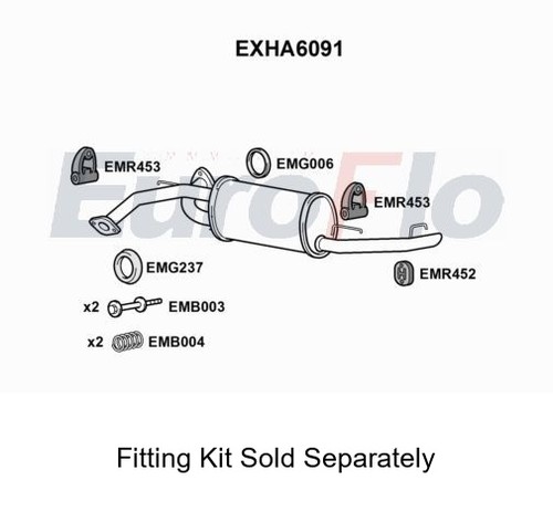 Rear muffler silencer insert - muffler,