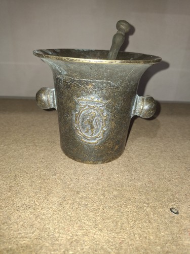Brass pestle mortar 14cm - &,