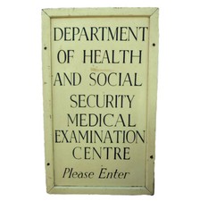 Vintage Painted Wooden Sign