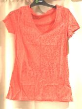 zumba coral pink peach camo style t shirt top ladies lightweight fitness dance