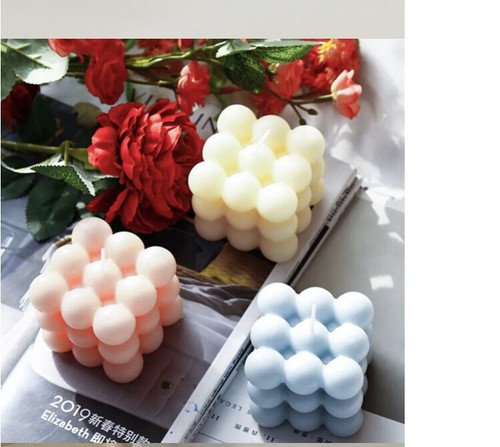 Bubble cube soy - cube, candle