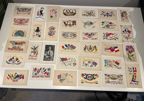 Ww1 silk postcards - ww1,