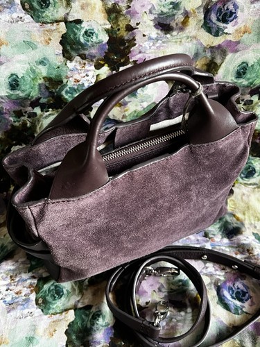 Beautiful plum suede leather - plum,