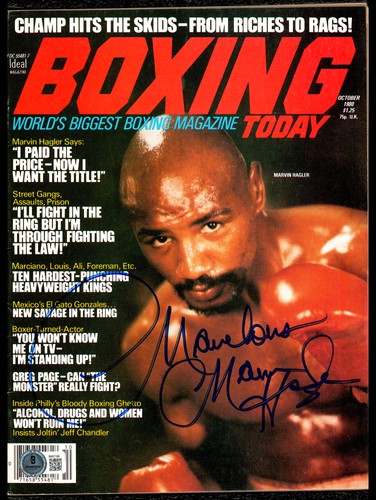 Marvelous marvin hagler signed - hagler,