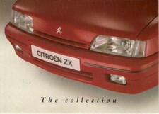 Citroen ZX 1991 UK Market Foldout Mailer Brochure Reflex Avantage Aura Volcane