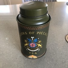 Vintage Jackson Of Piccadilly Empty Metal Tea Can Collectible