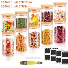 Set of 10 Glass Storage Jar