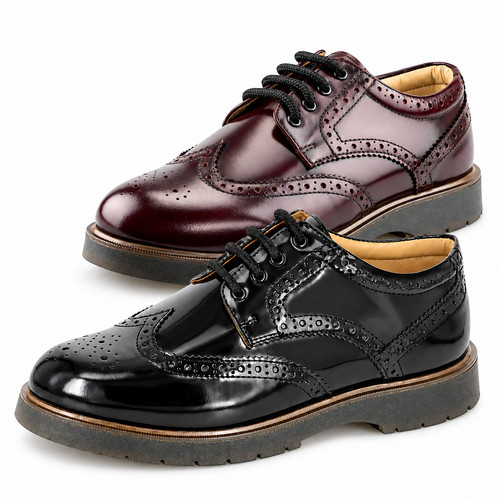 Mens leather brogue - mens, shoes