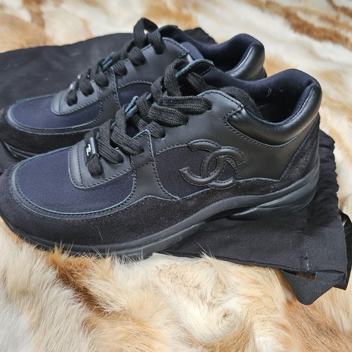 Chanel triple black runners - chanel,