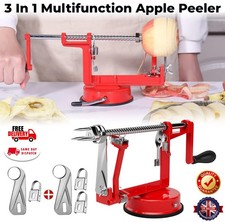 Apple Peeler 3 Blades Slicer Corer Dicer Cutter Potato Fruit Veg Machine 3 In 1