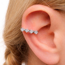 Ear Cuff Bar 3mm CZ Stones
