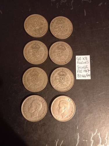 Silver florins 8pre 1947 - silver,