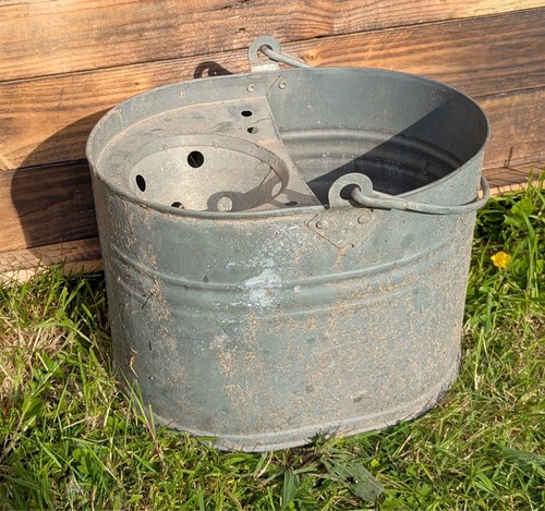 Vintage galvanised steel mop