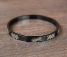 Round shape Yantra Black Bracelet stainless steel Yant Ha Teaw 6 mm bring Luck