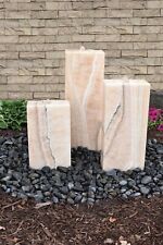 3 Decorative Stones for building Yard Fountain - Core Drilled, 18", 24", 30"