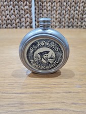 Vintage Players Navy Cut Hip Flask Pewter