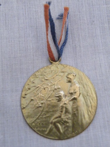 French ww1 brass medal - french,